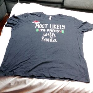 Party with Santa men's t shirt size 2XL